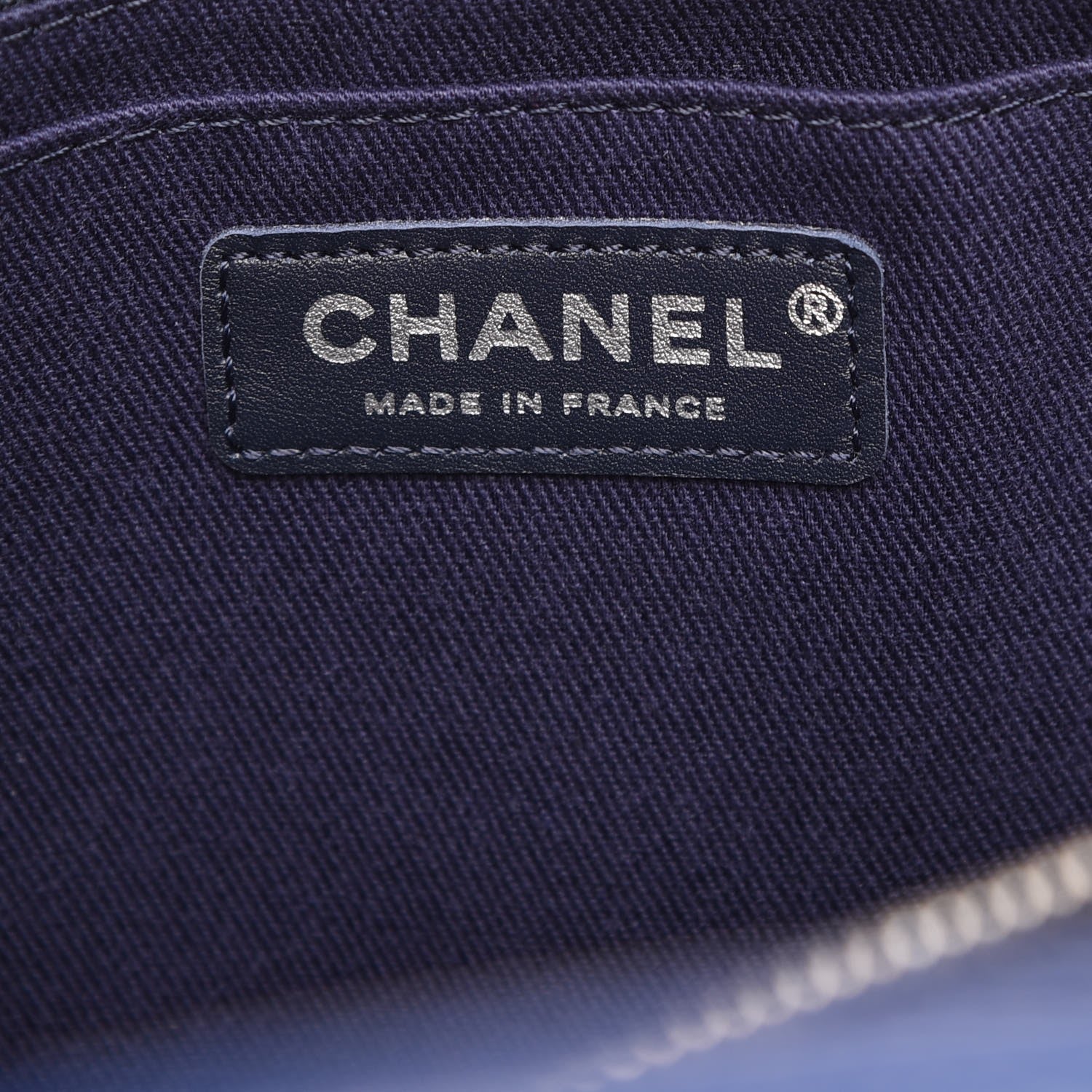 Chanel Grained Vegetal Calfskin Small Urban Shopping Tote Navy 6 of 8