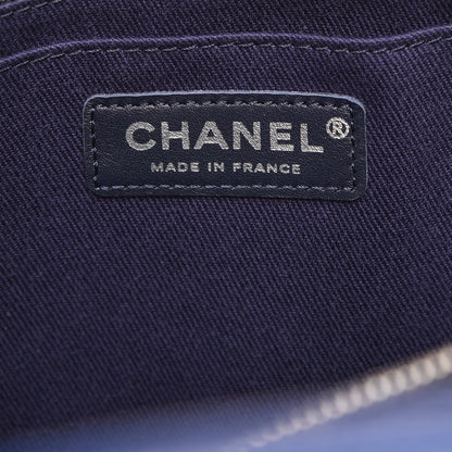 Chanel Grained Vegetal Calfskin Small Urban Shopping Tote Navy 6 of 7