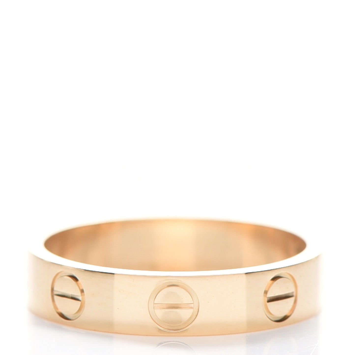 18K Yellow Gold 4mm LOVE Wedding Band Ring 48 4.5