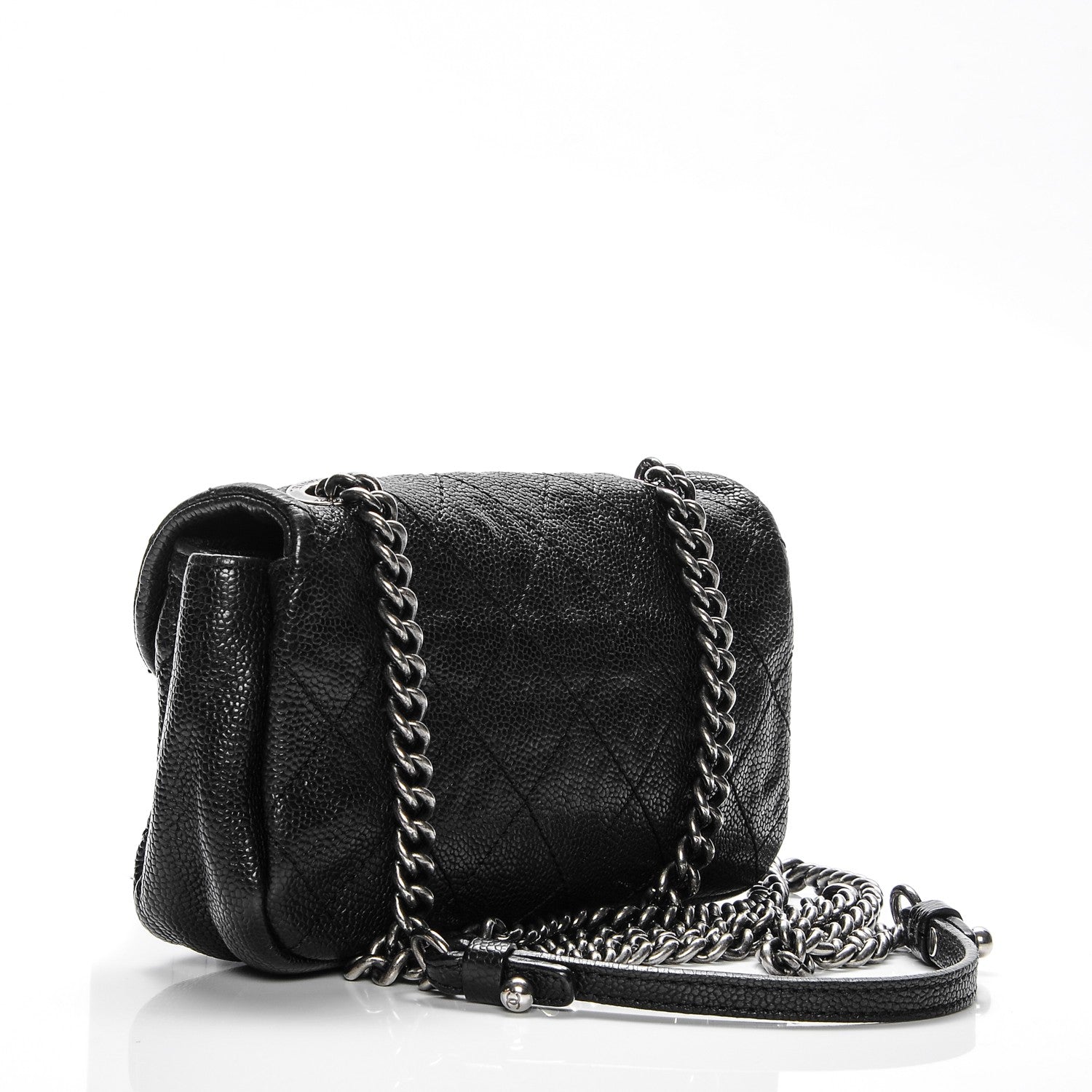 Chanel Caviar Quilted Mini Simply CC Flap Black 3 of 8