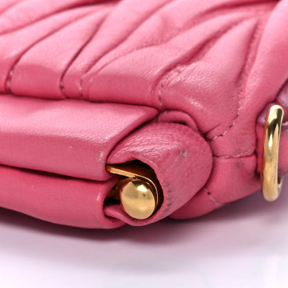 Miu Miu Nappa Matelasse Crossbody Peonia 14 of 16
