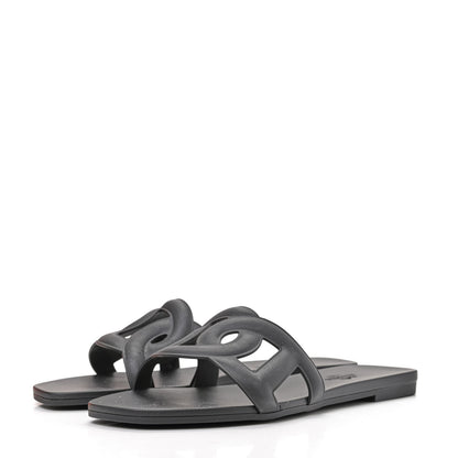 Hermes Rubber Aloha Sandals 36 Black 3 of 10