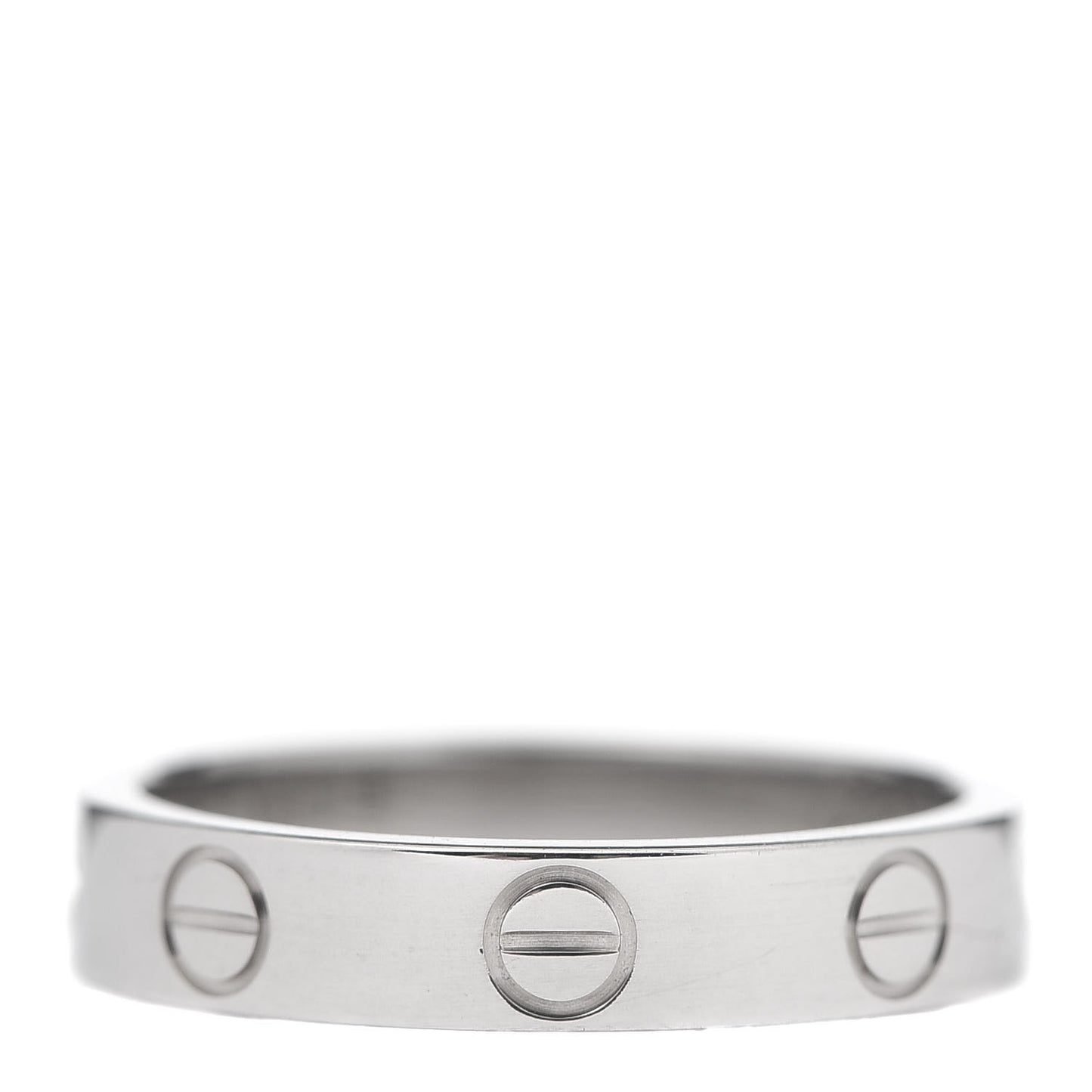 18K White Gold 3.5mm LOVE Wedding Band Ring 50 5.25