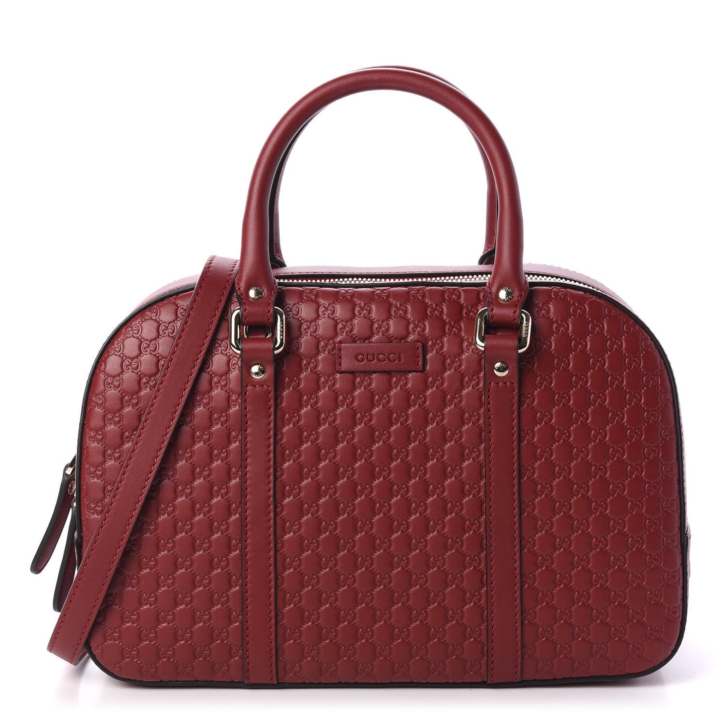 Soft Microguccissima Medium Crossbody Bag Rosso