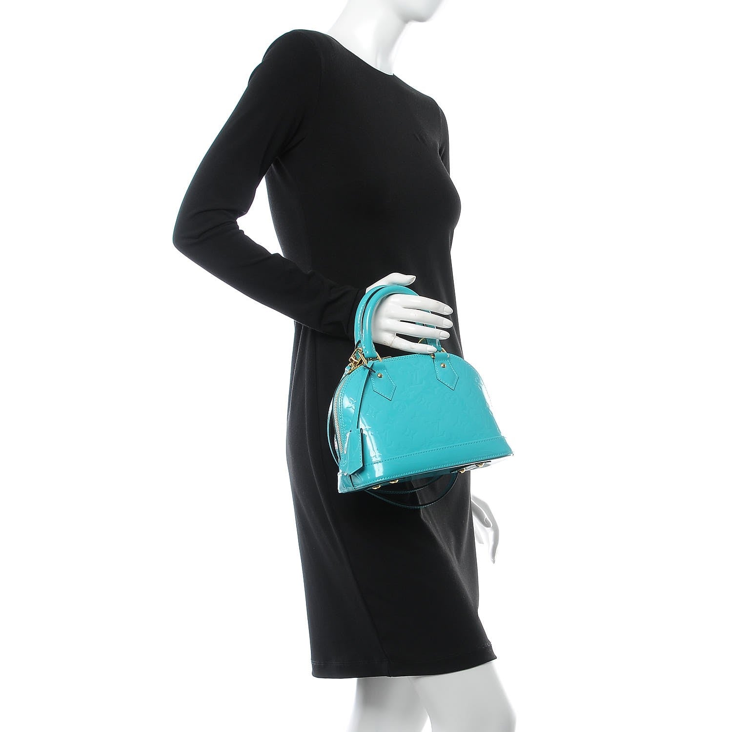 Louis Vuitton Vernis Alma BB Turquoise 2 of 9