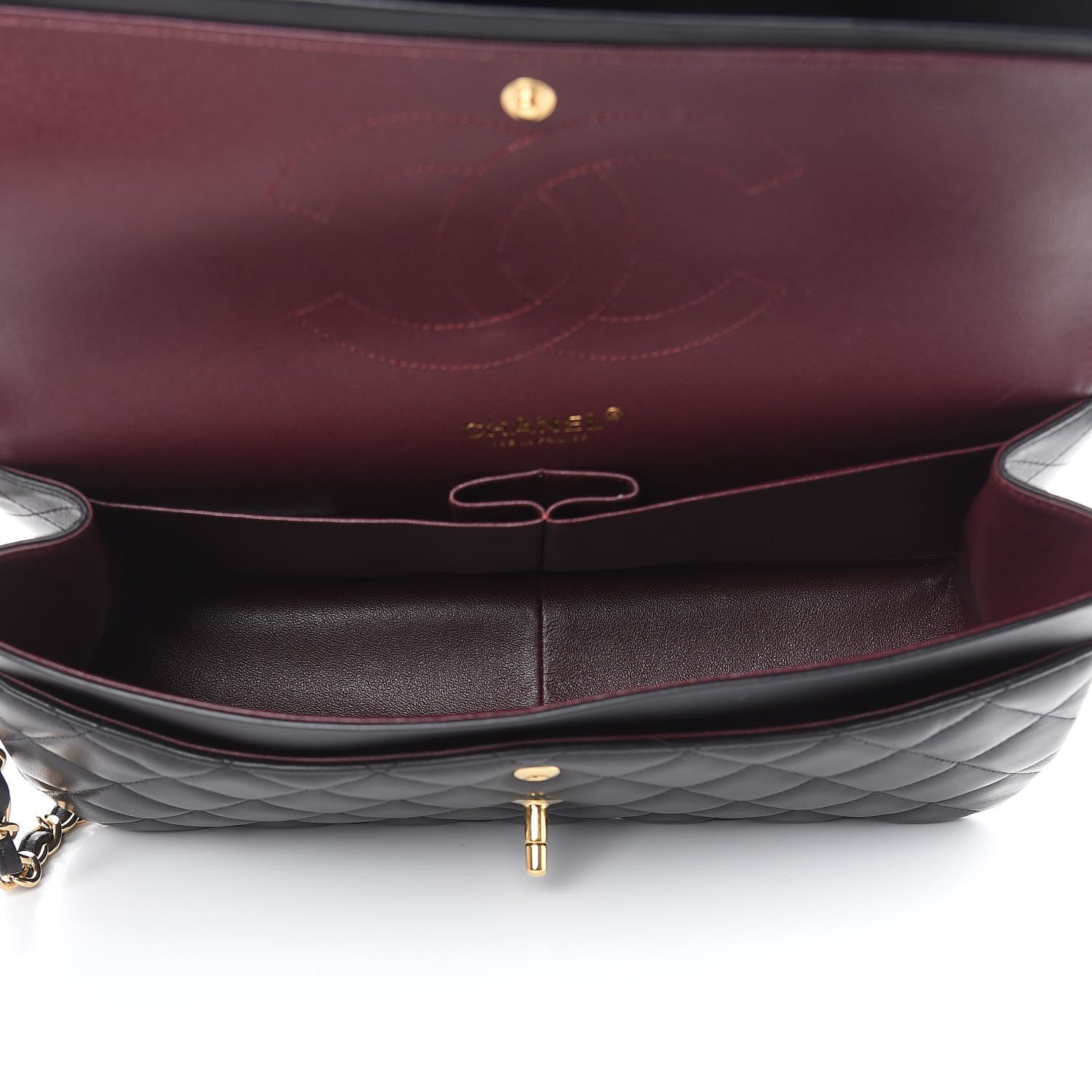 Chanel Lambskin Quilted Jumbo Double Flap Black 5 of 13