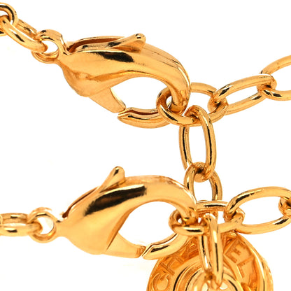 Chanel Pearl Metal CC Paris Button Multistrand Bracelet Gold White 4 of 5