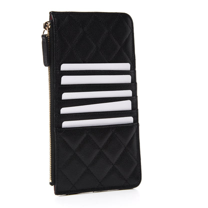 Chanel Caviar Quilted Classic Flat Wallet Pouch Black 3 of 8