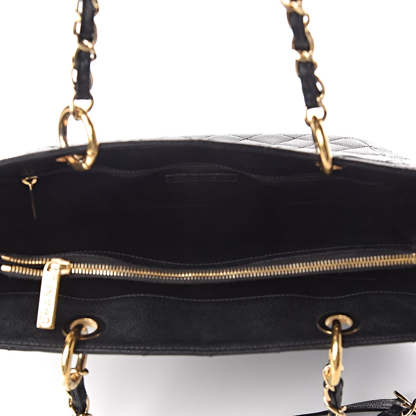 Caviar Quilted Grand Shopping Tote GST Black