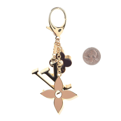 Louis Vuitton Fleur De Monogram Bag Charm Dore 2 of 3