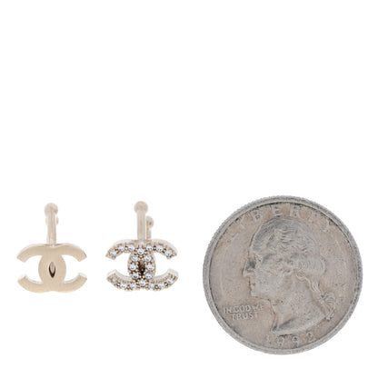Chanel Metal Strass Lip Ring Set Gold 2 of 4
