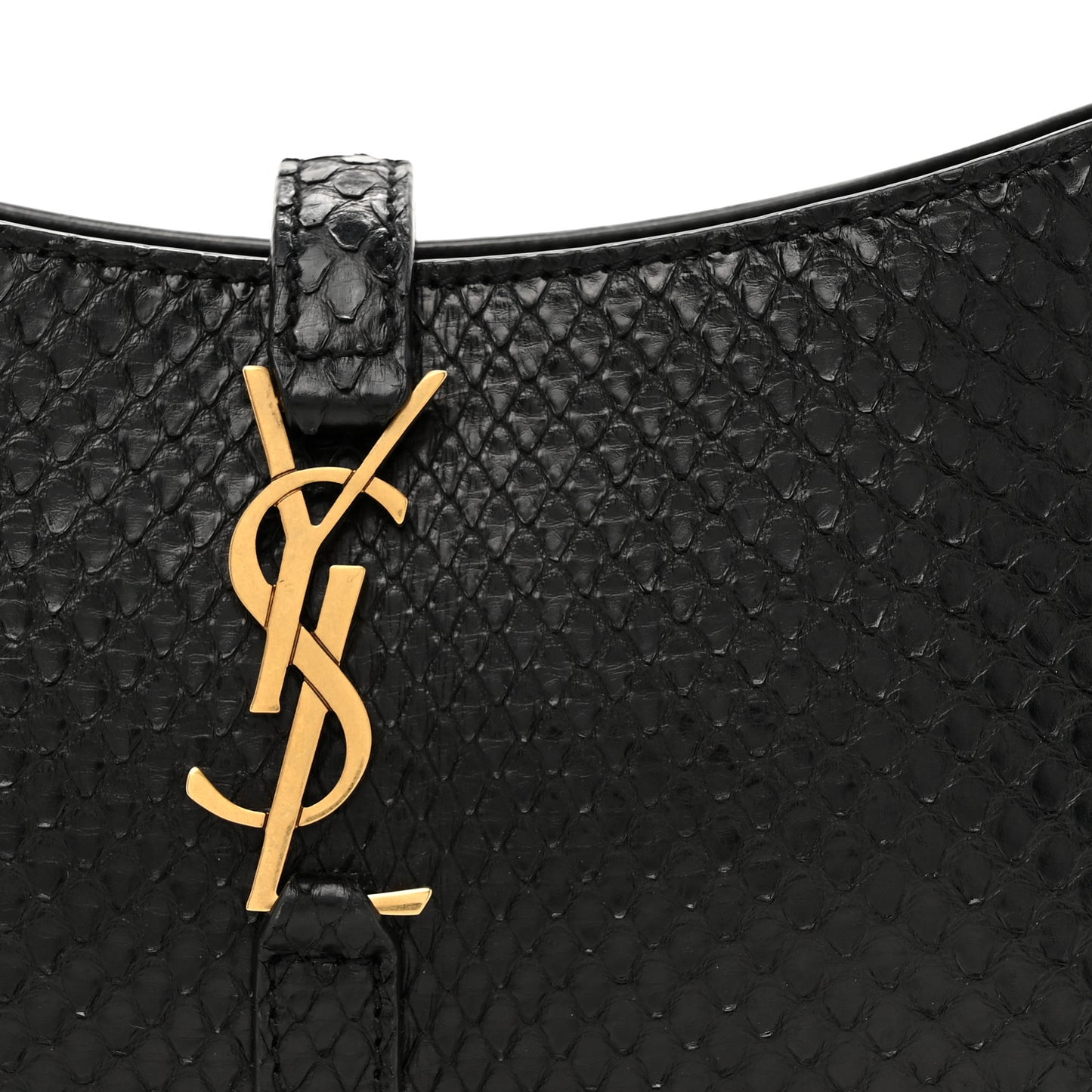 Snakeskin Le 5 A 7 Mini Hobo Black