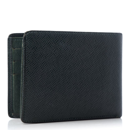 Louis Vuitton Taiga Mens Billfold Wallet 3 Flaps Epicea 3 of 11
