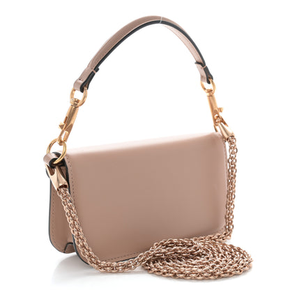 Valentino Garavani Calfskin Crystal Vlogo Small Loco Shoulder Bag Rose Cannelle 3 of 10