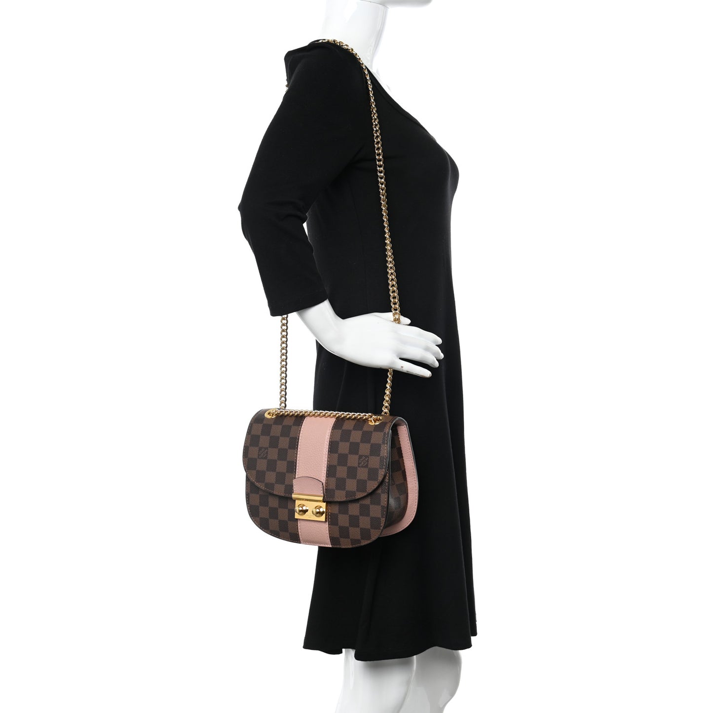 Damier Ebene Cuir Taurillon Wight Magnolia