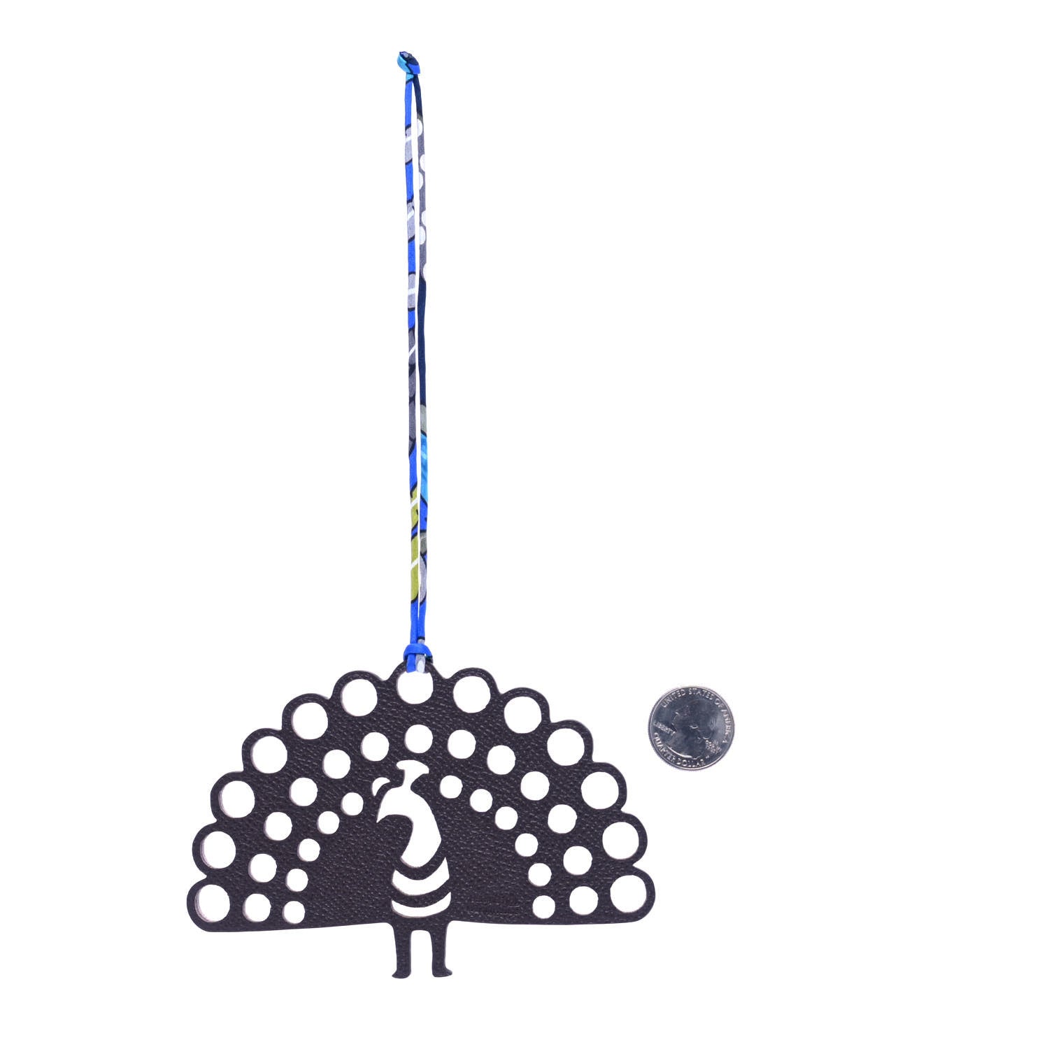 Hermes Epsom Petit H Peacock Bag Charm Bleu Nuit 2 of 4