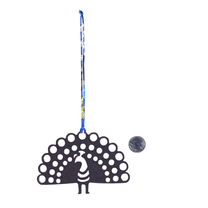 Hermes Epsom Petit H Peacock Bag Charm Bleu Nuit 2 of 4