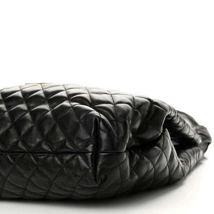 Saint Laurent Lambskin Quilted Maxi Icare Shopping Tote Black 10 of 10