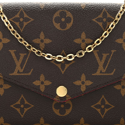 Louis Vuitton Monogram Pochette Felicie Chain Wallet Fuchsia 7 of 9