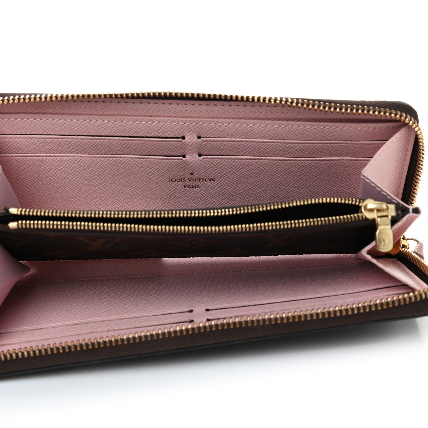 Monogram Clemence Wallet Rose Ballerine