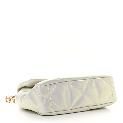 Chanel Iridescent Calfskin Quilted Medium Chanel 19 Flap White 4 of 9