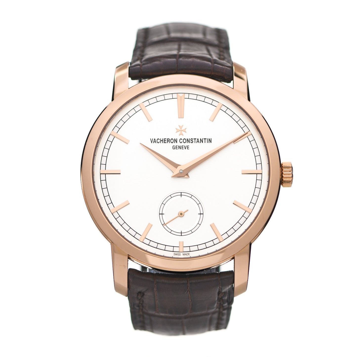 18K Pink Gold Alligator 38mm Patrimony Traditionnelle Manual Winding Watch 82172/000R-9382