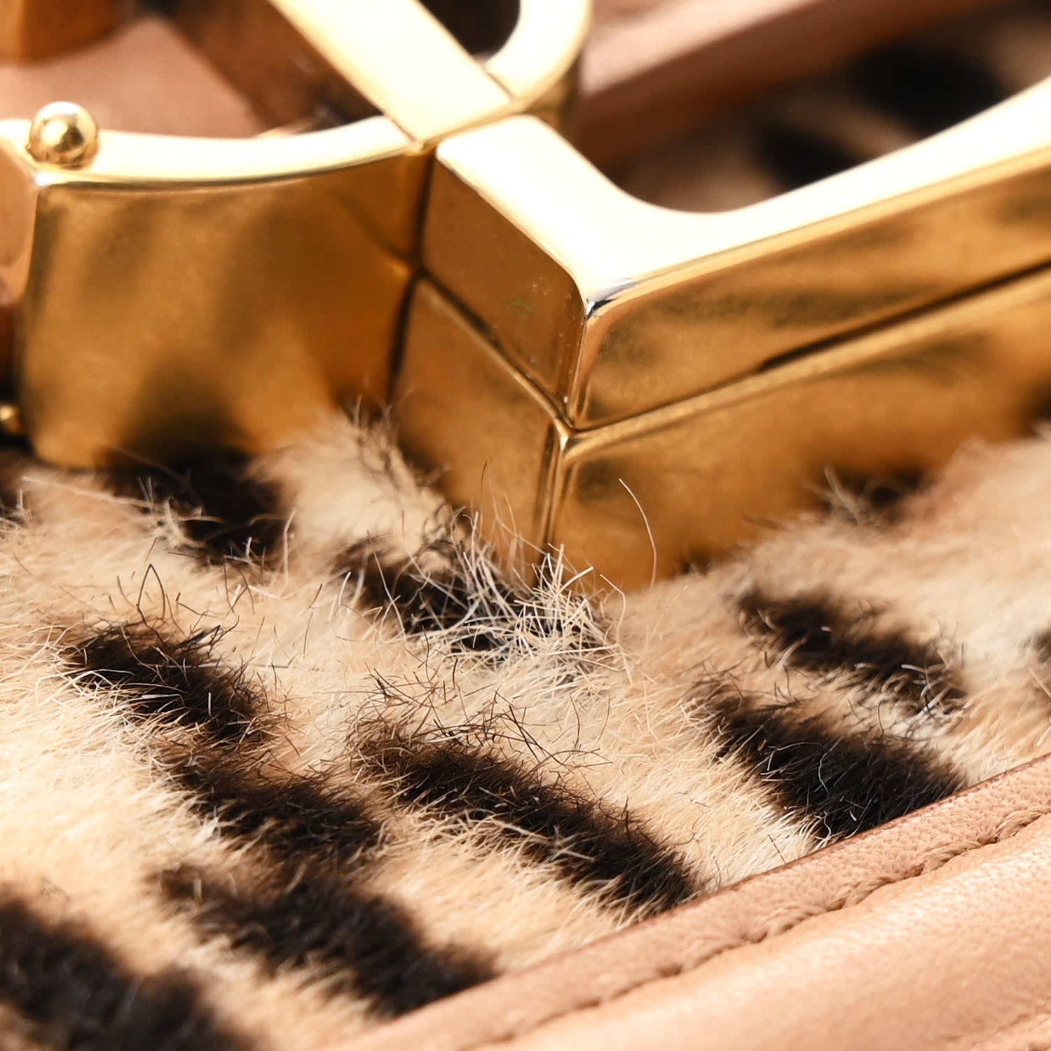 Saint Laurent Calfskin Hair Leopard Print Small Solferino Satchel Dust White 12 of 12