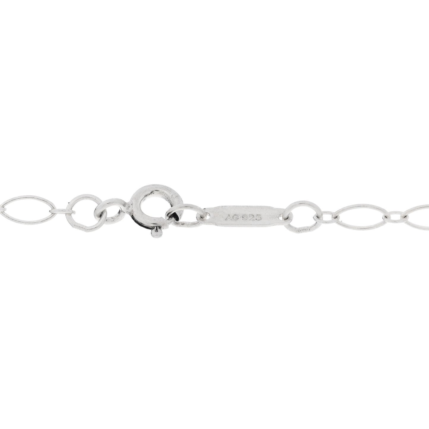 Sterling Silver Enamel Knot Key Pendant Necklace Blue