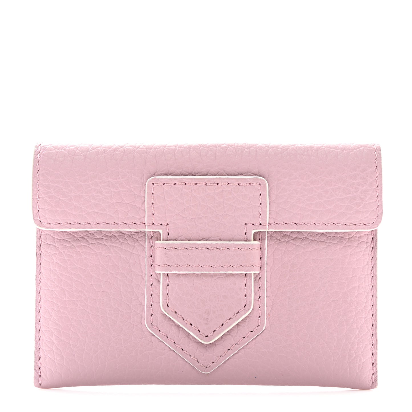 Taurillon Soft Presse Visite Card Holder Pink