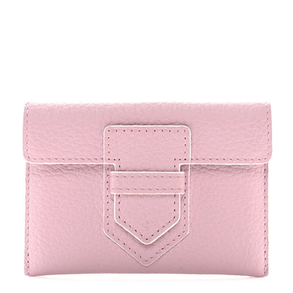 Delvaux Taurillon Soft Presse Visite Card Holder Pink 1 of 7