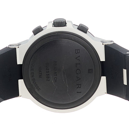 Bulgari Aluminum Rubber 40mm Chronograph Automatic Watch White 4 of 6