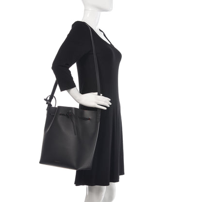 Mansur Gavriel Vegetable Tanned Calfskin Bucket Bag Black Flamma 2 of 10