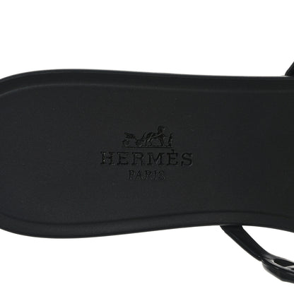 Hermes Rubber Chaine d'Ancre Rivage Sandals 37 Black 7 of 8