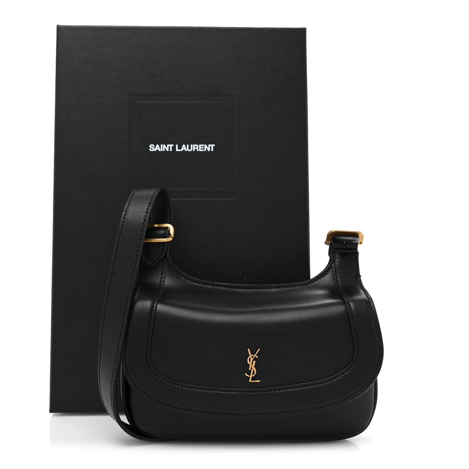 Saint Laurent Smooth Calfskin Small Charlie Shoulder Bag Black 12 of 12