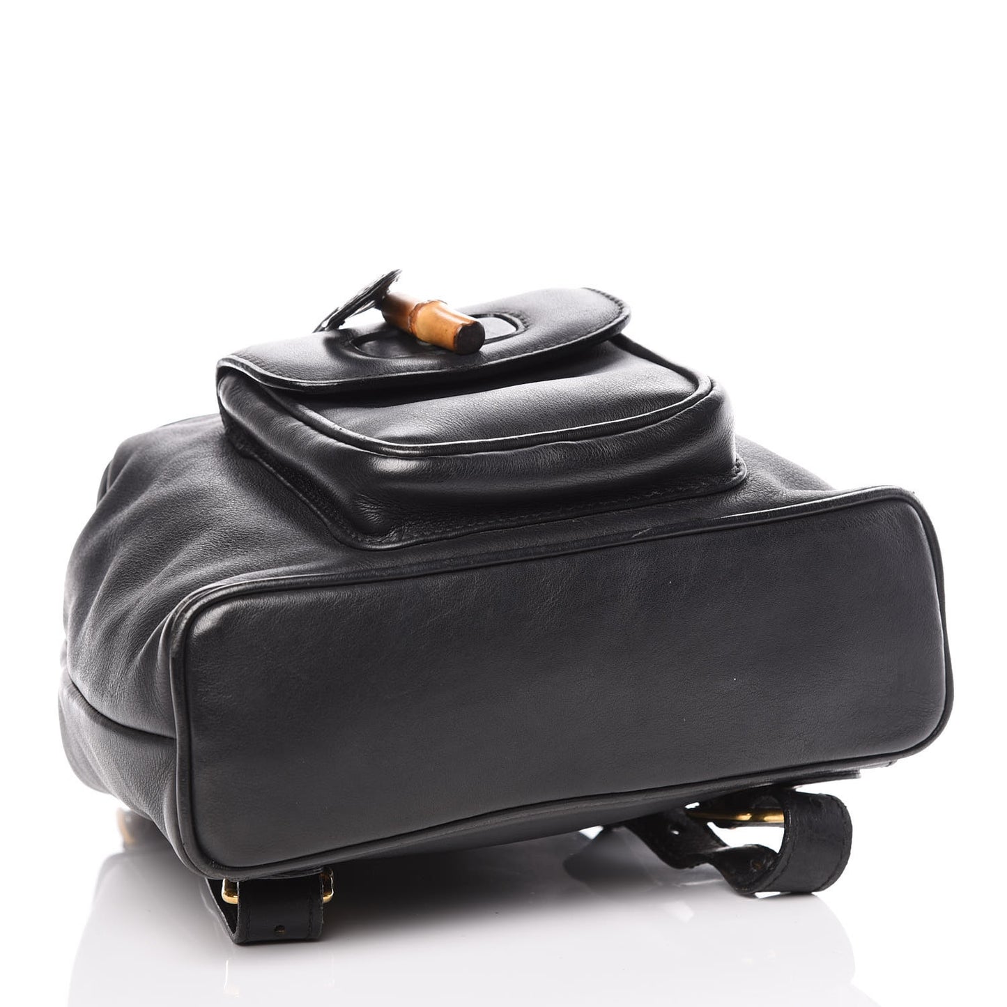 Calfskin Bamboo Backpack Black