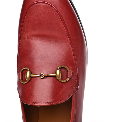 Gucci Calfskin Womens Jordaan Loafers 37 Hibiscus Red 7 of 13