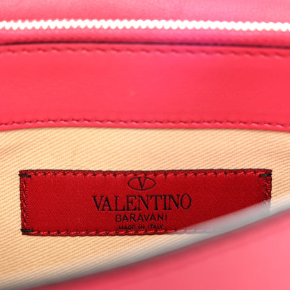 Valentino Garavani Vitello Rockstud Flip Lock Wristlet Clutch Deep Fuxia 6 of 11