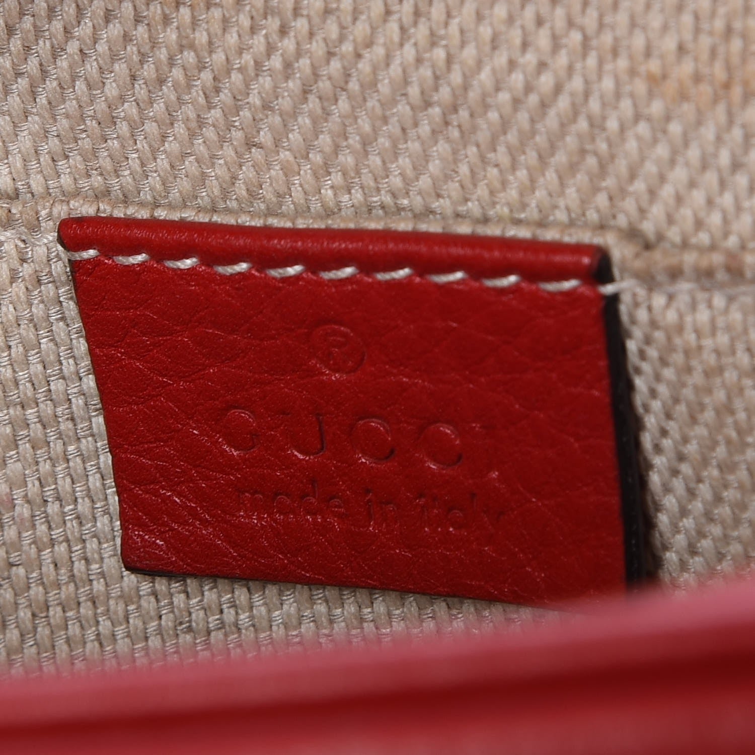 Gucci Pebbled Calfskin Small Soho Disco Bag Tabasco Red 6 of 7