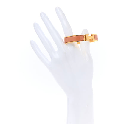 Hermes Enamel Narrow Clic Clac H Bracelet PM Peach Melba 2 of 4