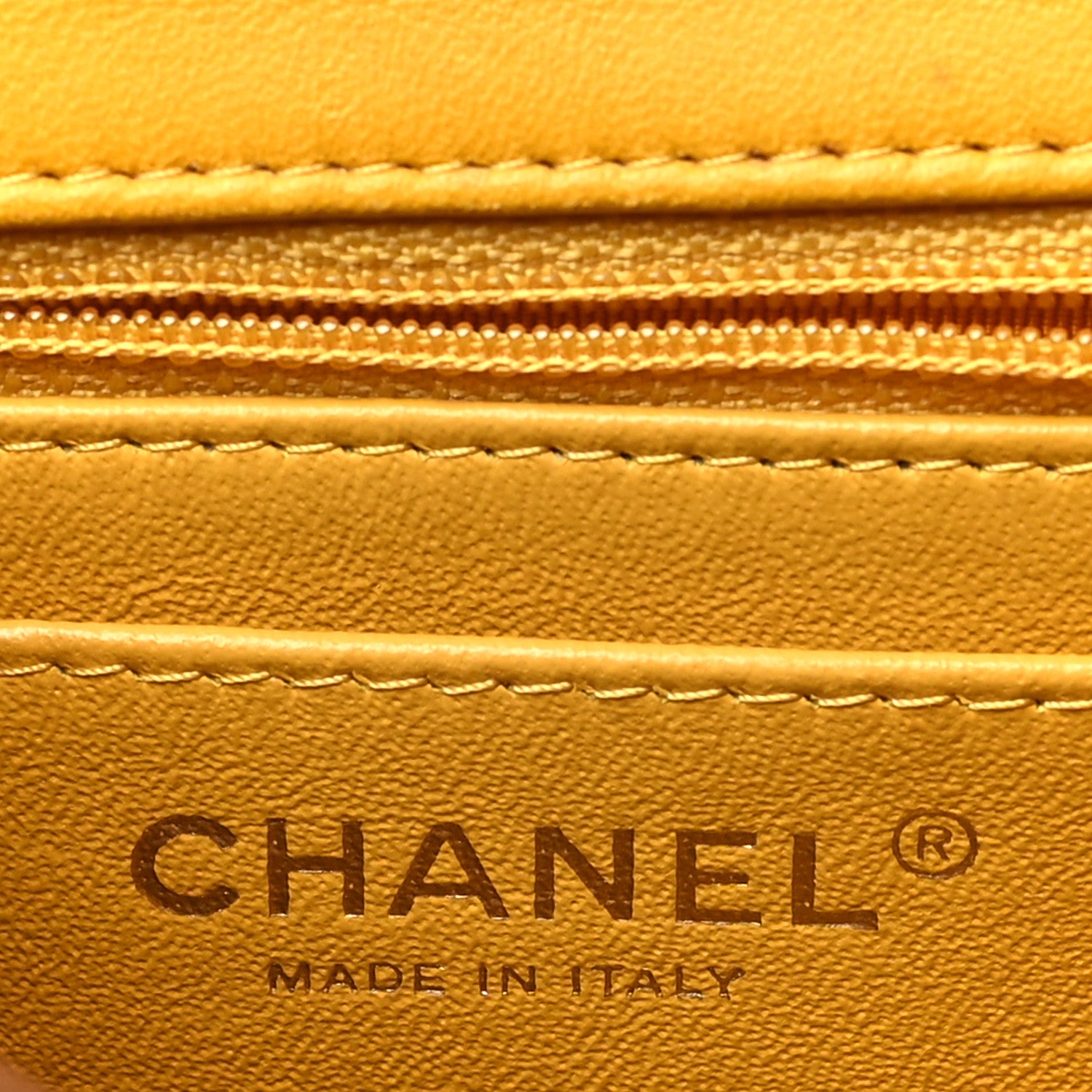 Chanel Lambskin Quilted Mini Square Flap Yellow 6 of 13