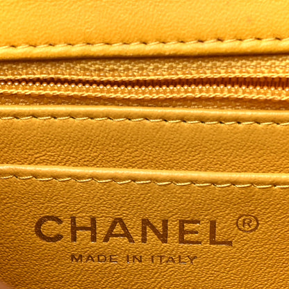 Chanel Lambskin Quilted Mini Square Flap Yellow 6 of 13