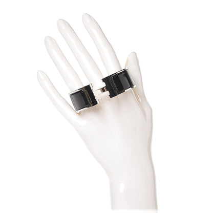 Hermes Enamel Wide Clic Clac H Bracelet PM Black 2 of 4