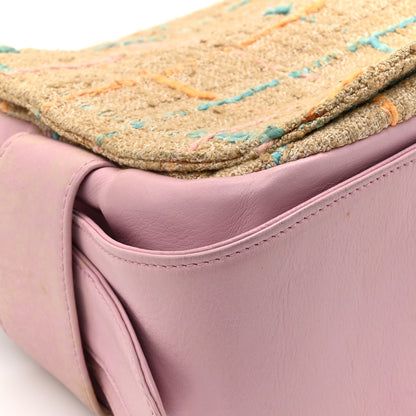 Chanel Tweed Mademoiselle Turn Lock Crossbody Bag Beige 11 of 14
