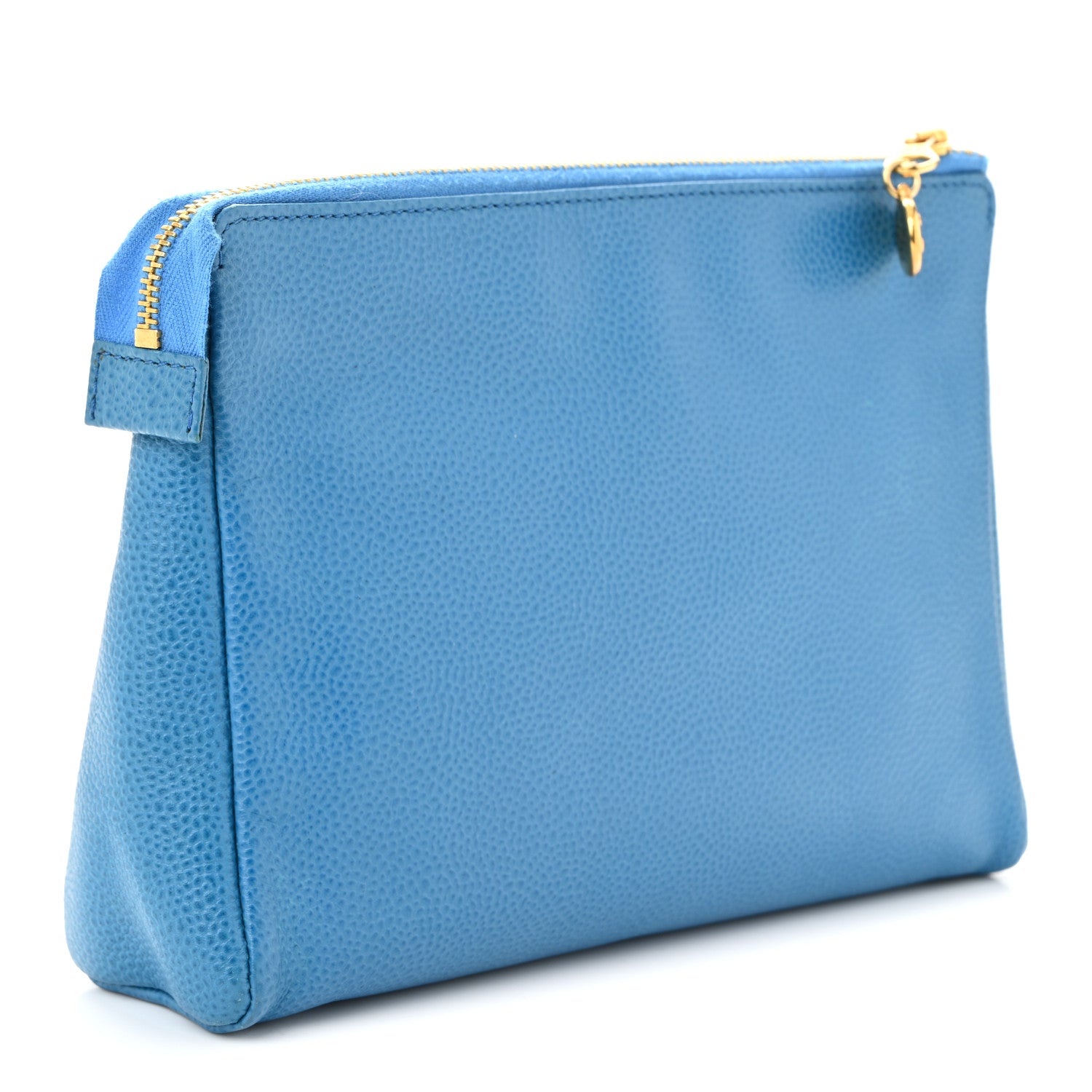 Chanel Caviar Timeless CC Pouch Blue 3 of 7
