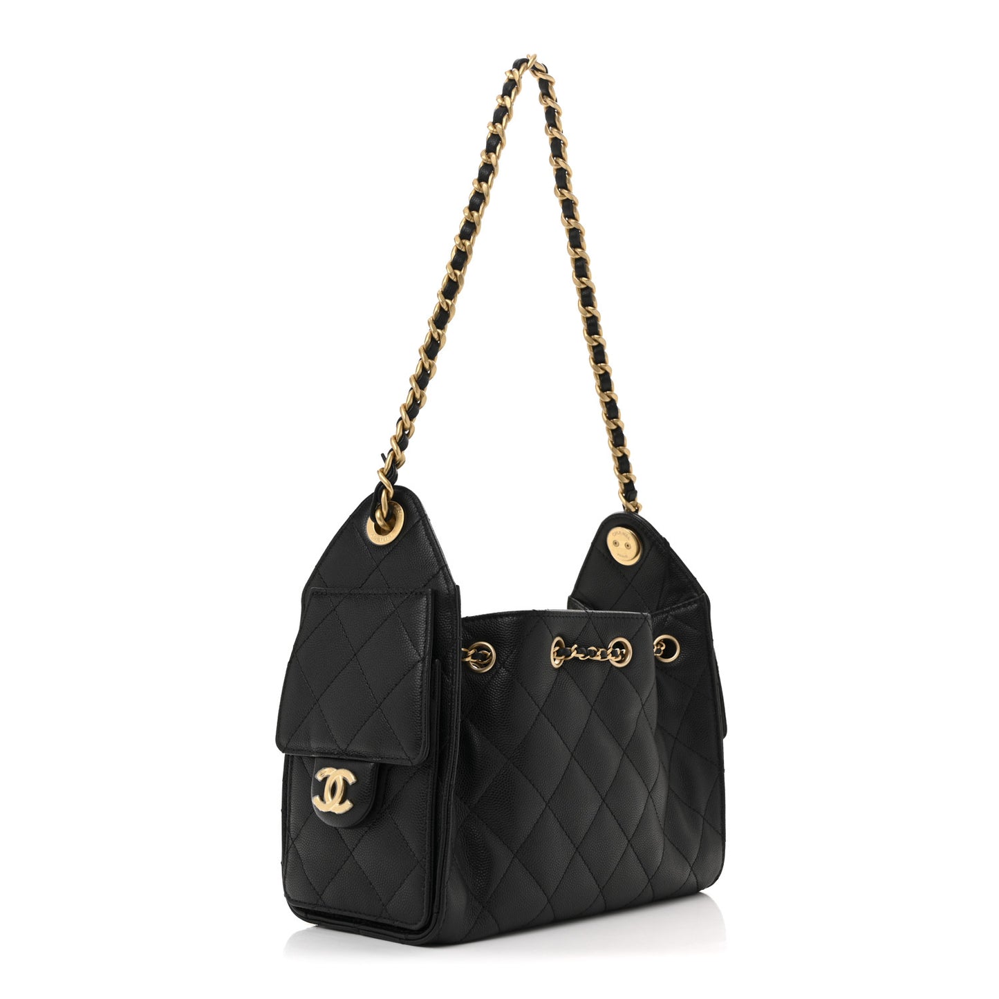 Caviar Quilted Mini Chanel 25 Handbag Black