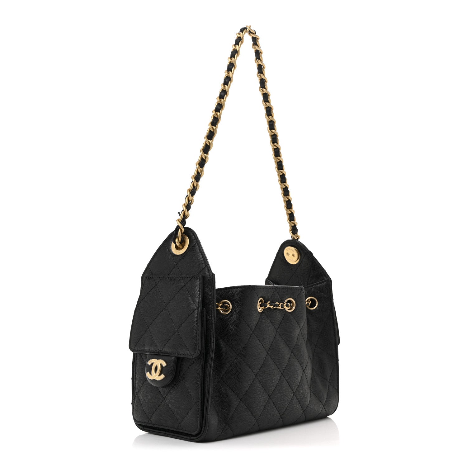 Chanel Caviar Quilted Mini Chanel 25 Handbag Black 3 of 11