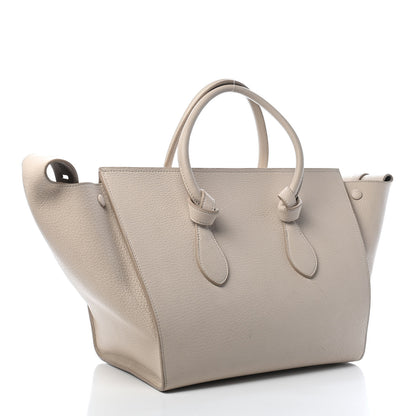 Celine Crisped Calfskin Tie Knot Small Tote Chalk 2 of 11