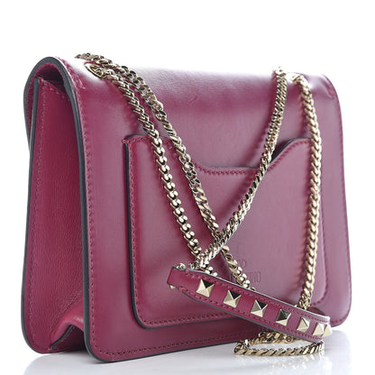 Valentino Garavani Vitello Small Rockstud Demilune Shoulder Bag Grape 3 of 8
