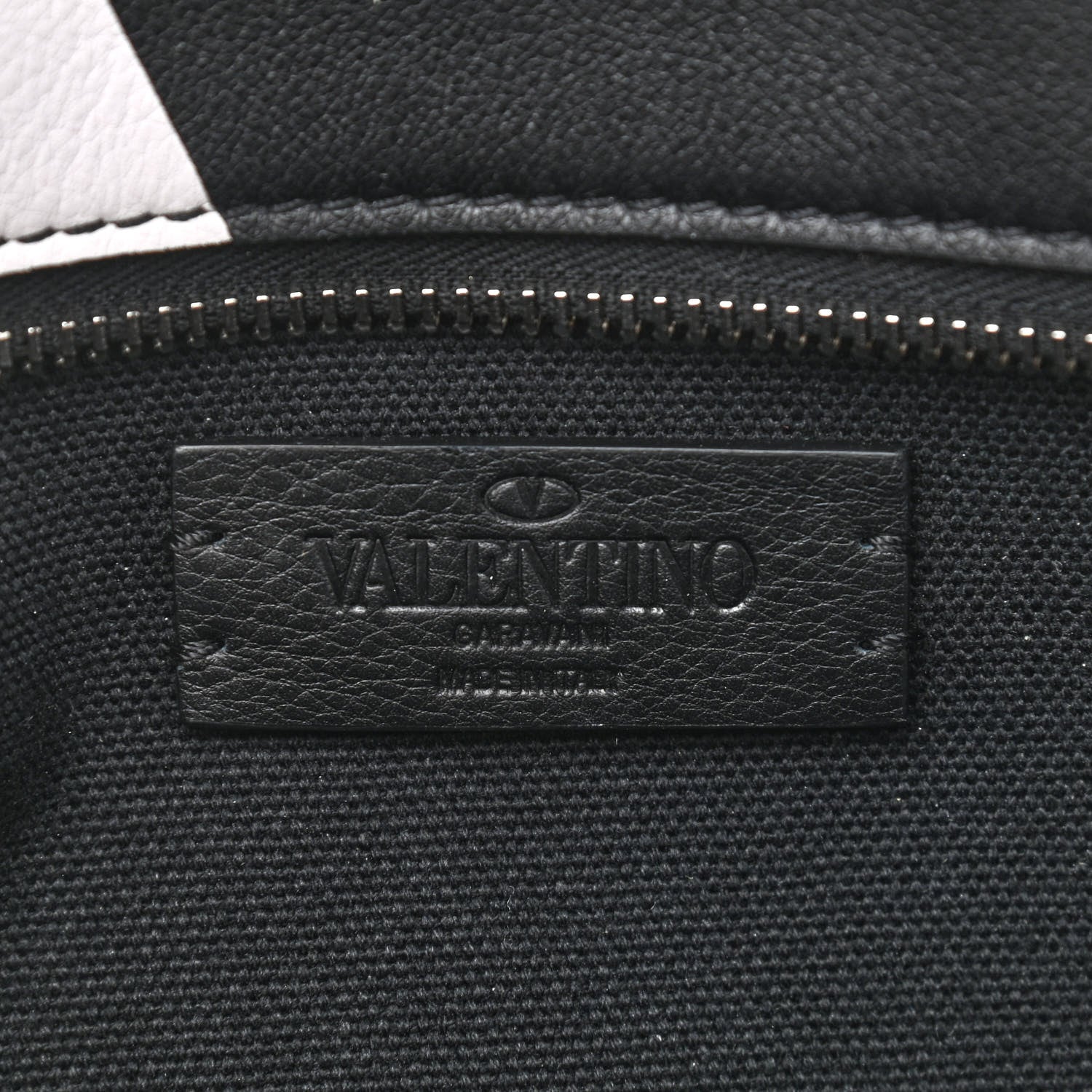 Valentino Garavani Calfskin Logo Belt Bag Black White 6 of 10