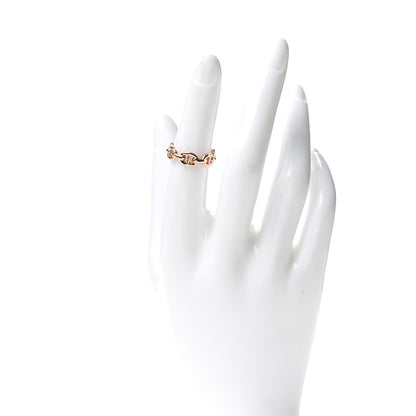 Hermes 18K Rose Gold PM Chaine D'Ancre Enchainee Ring 51 5.75 2 of 6